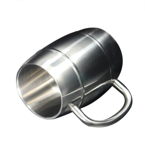 Stainless Steel Barrel Beer Mug 2pc